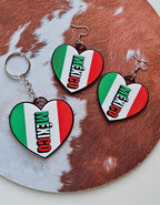3D Print Mexico Theme Earrings Or Key Chain Baha Ranch Western Wear