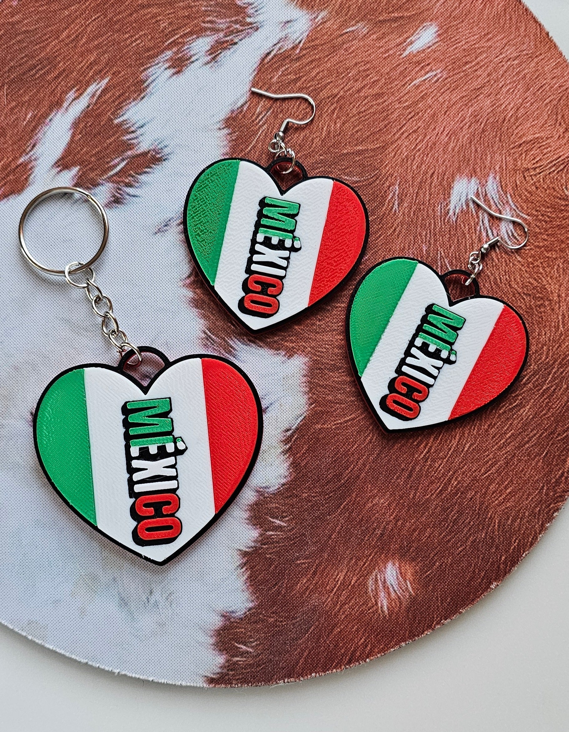 3D Print Mexico Theme Earrings Or Key Chain Baha Ranch Western Wear