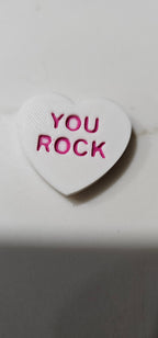 3d Printed Candy Conversation Heart Pins or Earrings Made in America Baha Ranch Western Wear