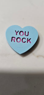 3d Printed Candy Conversation Heart Pins or Earrings Made in America Baha Ranch Western Wear