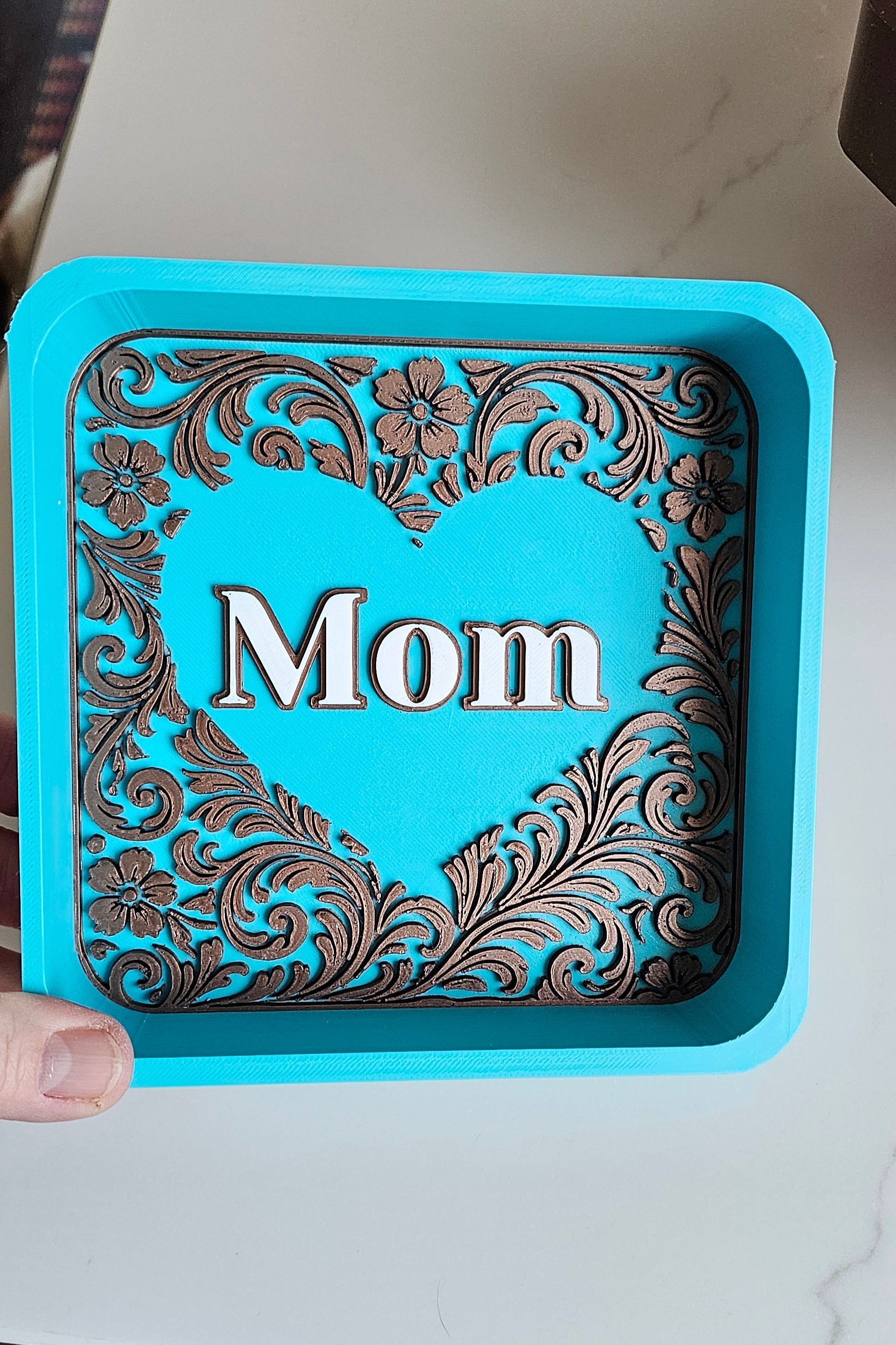 Baha Ranch 3d Print Western Longhorn Cowboy Cowgirl Accessory Tooled Tray Baha Ranch Western Wear