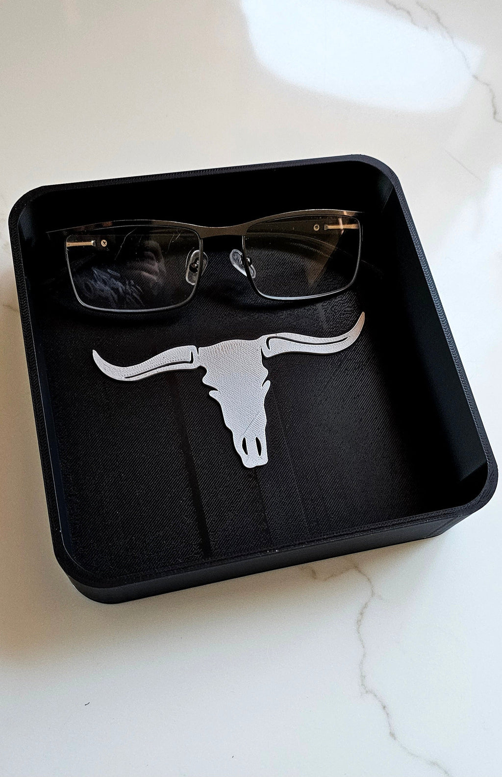 Baha Ranch 3d Print Western Longhorn Cowboy Cowgirl Accessory Tooled Tray Baha Ranch Western Wear