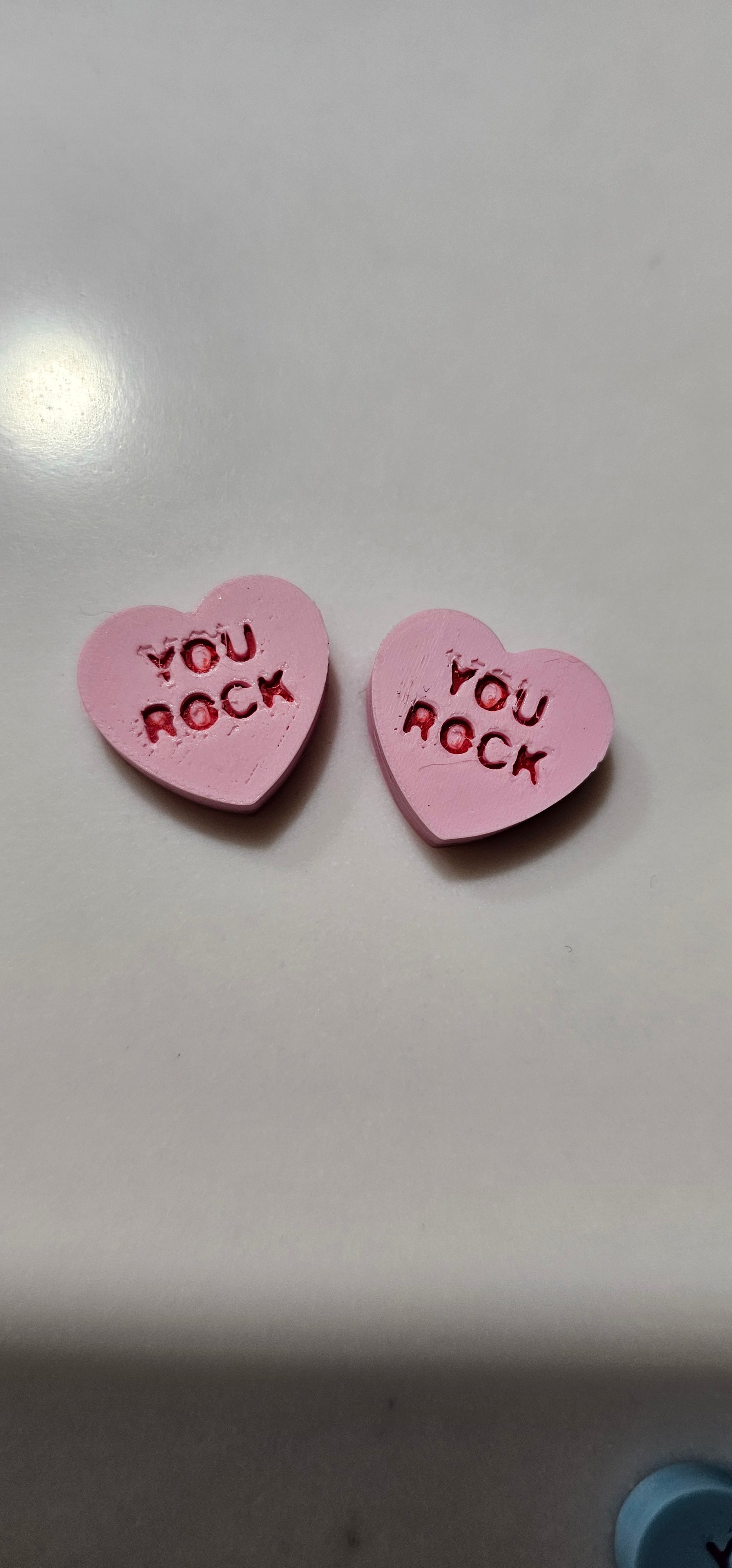 3d Printed Candy Conversation Heart Pins or Earrings Made in America Baha Ranch Western Wear