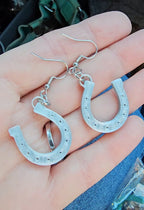Baha Ranch 3D Print Silver Silk western Earrings Choice of styles Made in America Baha Ranch Western Wear