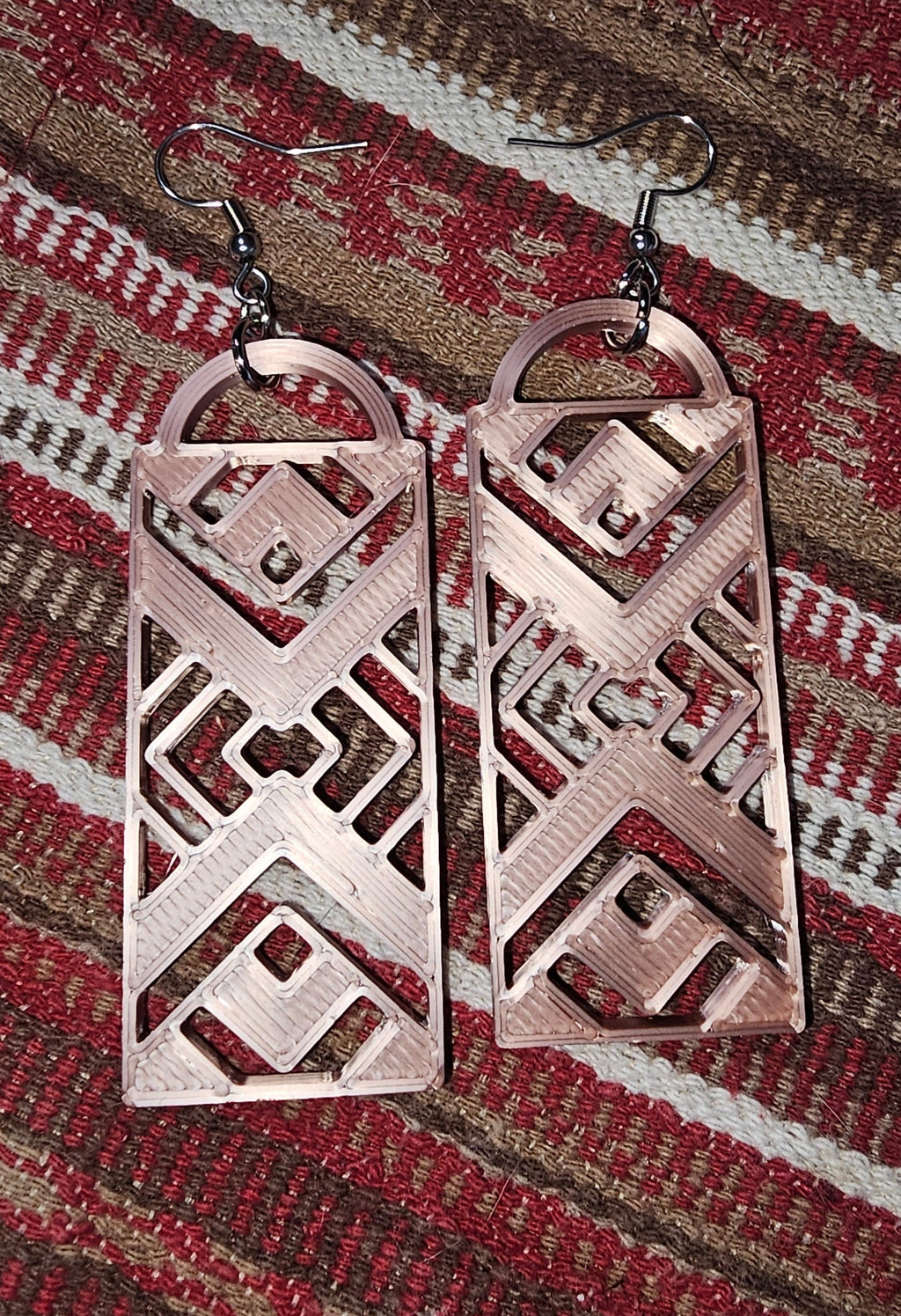 3D Print Southwest Aztec Western Earrings Made in America choice of colors Baha Ranch Western Wear