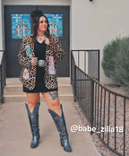 Baha Ranch Retro Pop Western Wild West Leopard Blazer Baha Ranch Western Wear