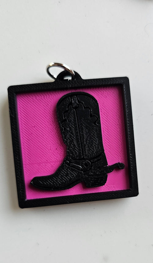 3D Print Picture Necklace on Deerskin Leather Western Cowboy Horse Hat Boot Made in America Baha Ranch Western Wear