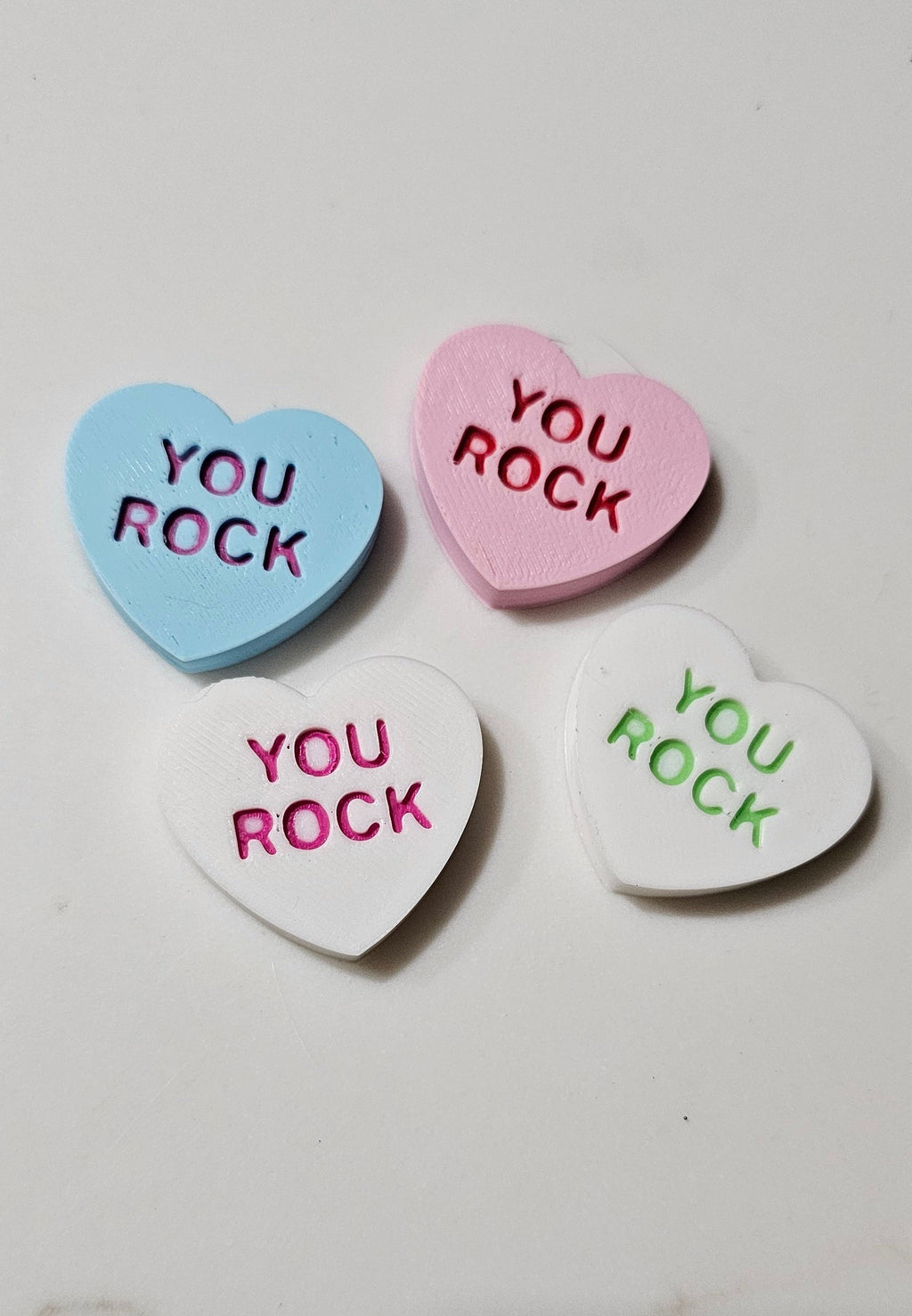 3d Printed Candy Conversation Heart Pins or Earrings Made in America Baha Ranch Western Wear