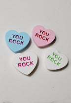 3d Printed Candy Conversation Heart Pins or Earrings Made in America Baha Ranch Western Wear