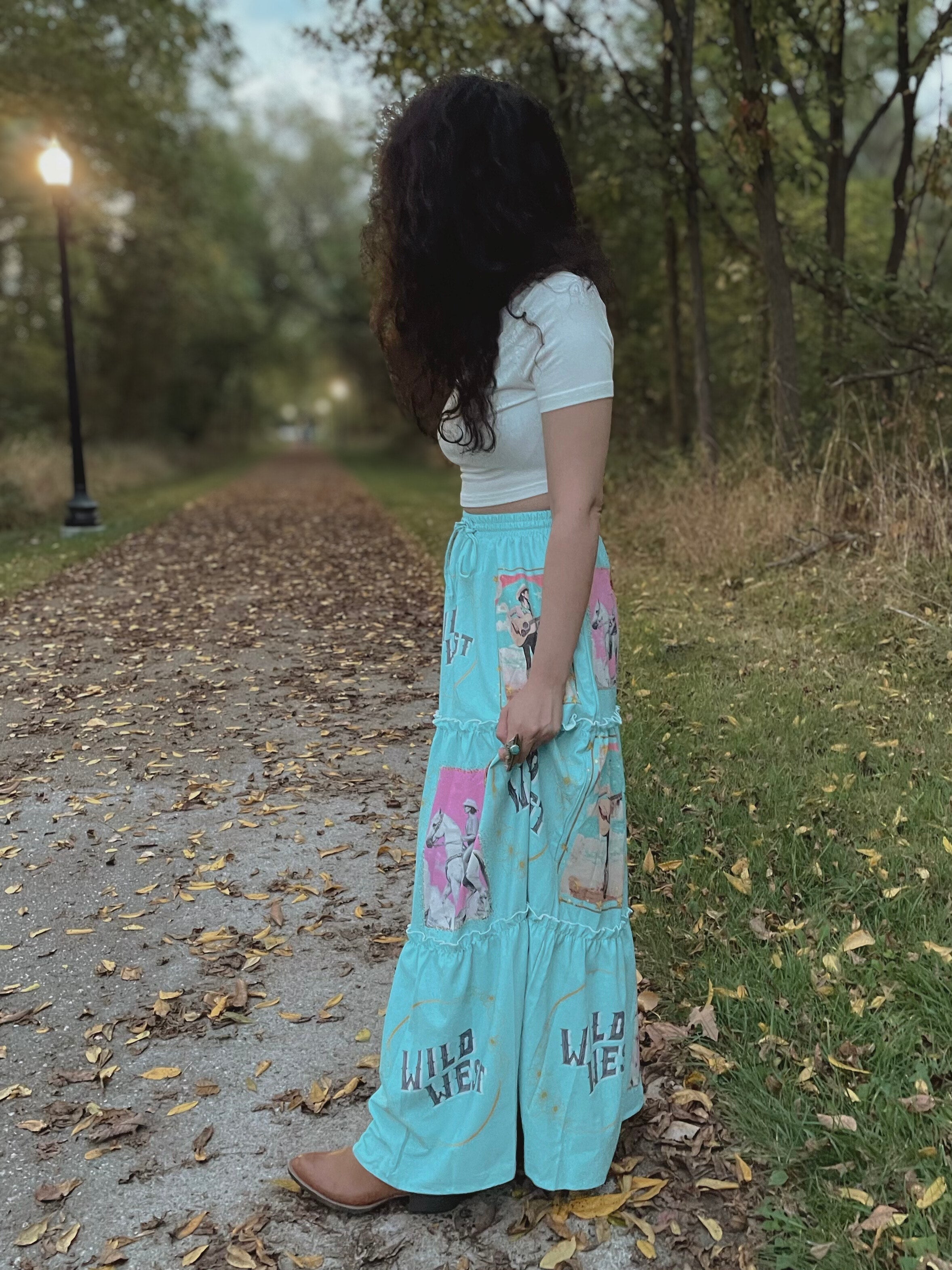 Baha Ranch Retro Pop Western Prairie Maxi Skirt Baha Ranch Western Wear