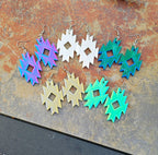 3D Print Southwestern Aztec Boho Earrings Choice of Colors Made in America Baha Ranch Western Wear