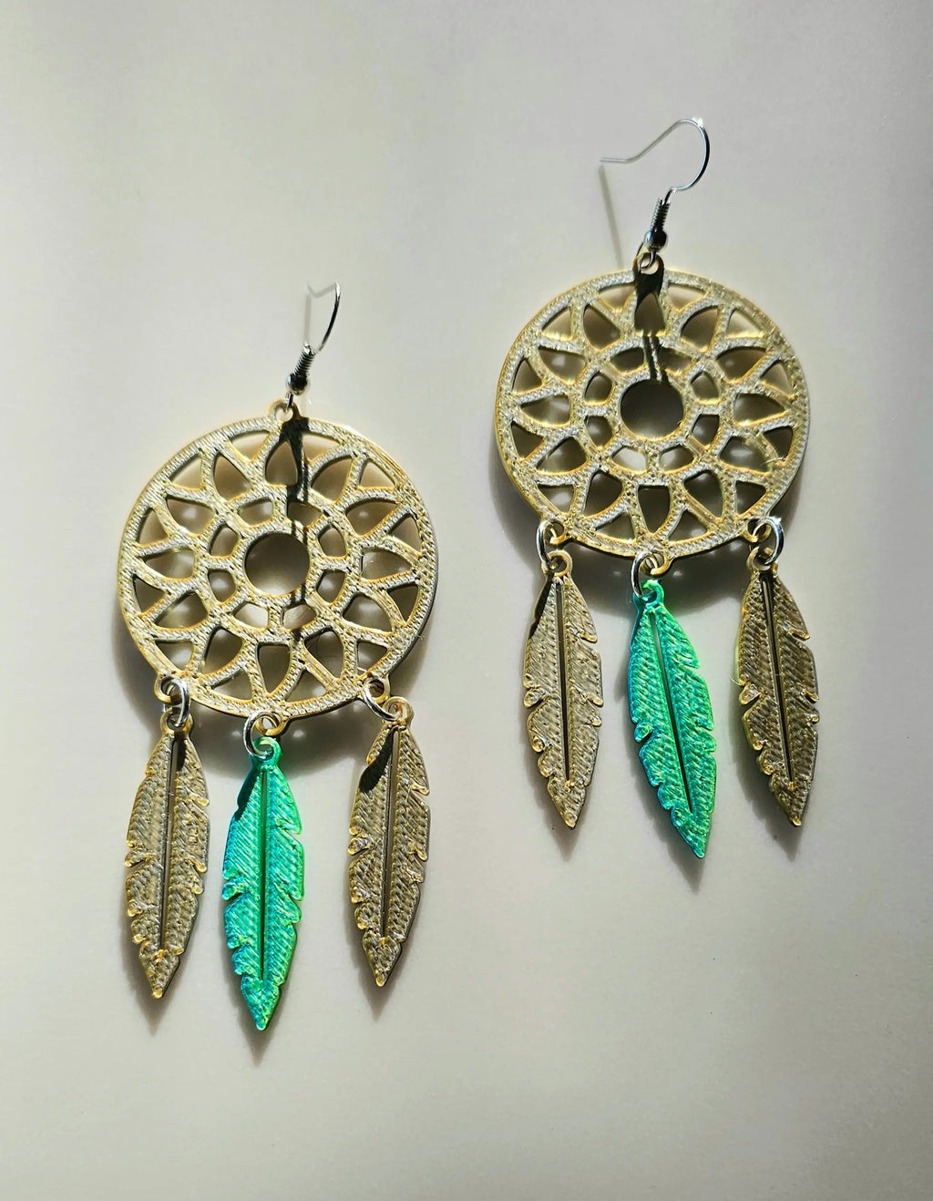 3D Print Dreamcatcher Boho Earrings Made in America Baha Ranch Western Wear