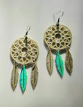 3D Print Dreamcatcher Boho Earrings Made in America Baha Ranch Western Wear