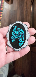 Baha Ranch 3D Horse Equine Bookmark Earrings Pin Magnet made in America Baha Ranch Western Wear