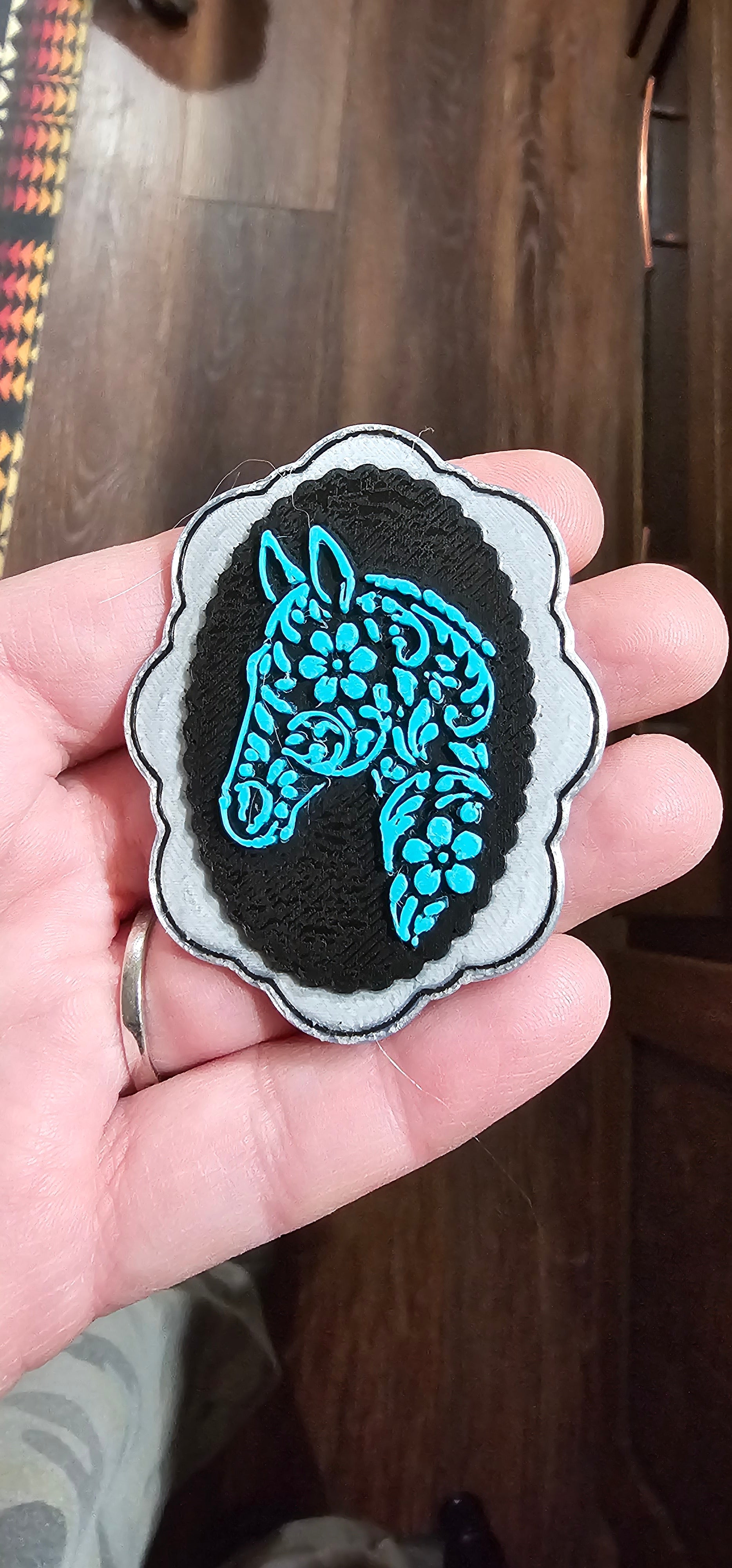 Baha Ranch 3D Horse Equine Bookmark Earrings Pin Magnet made in America Baha Ranch Western Wear