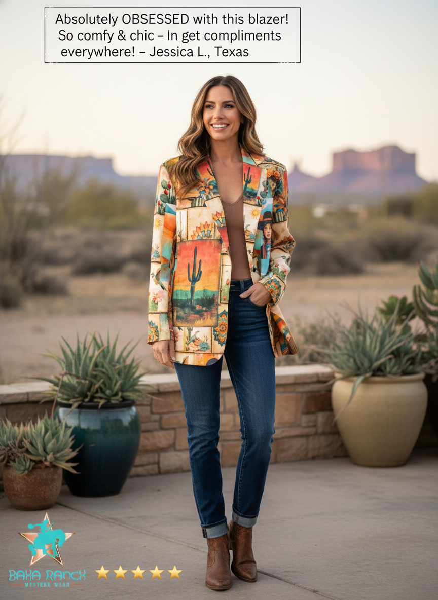 Baha Ranch Colores de Mexico Pictures of the Southwest Blazer Baha Ranch Western Wear