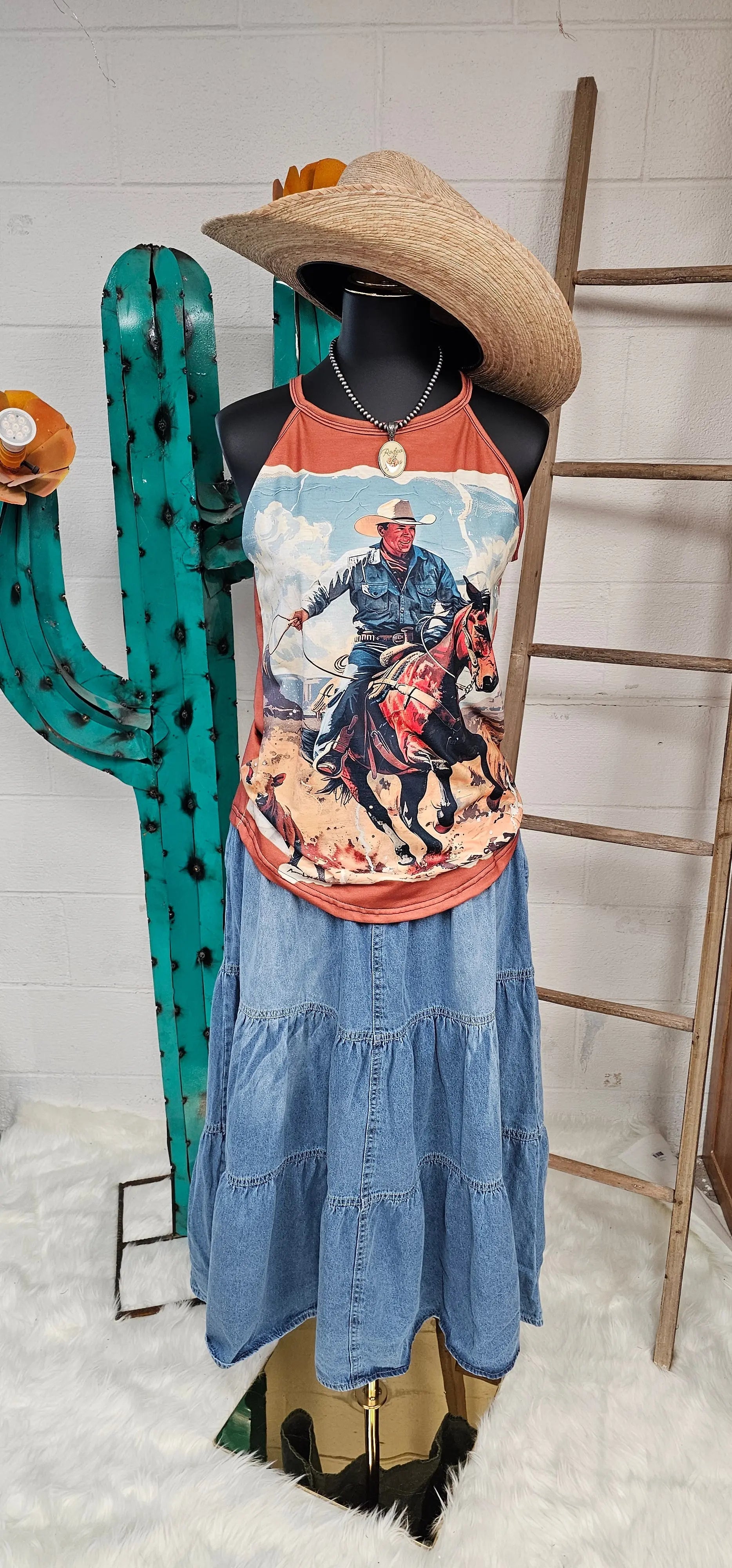 Baha Ranch Ranching Western Tank Top Baha Ranch Western Wear