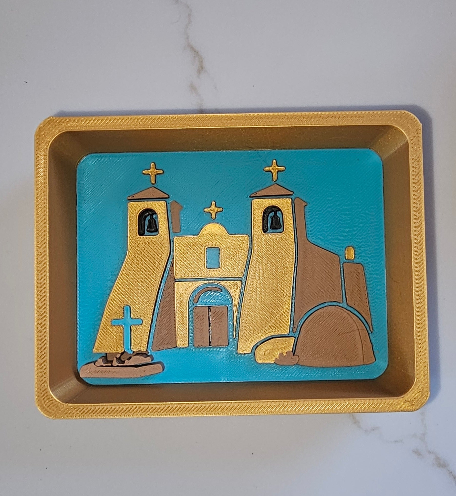 3d New Mexico Adobe Display Accessory Trinket Tray Box Choice of styles Baha Ranch Western Wear