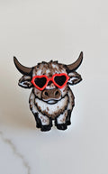 3d Printed Cool Highland Cow Hat Pin Made in America Baha Ranch Western Wear