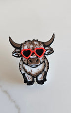 3d Printed Cool Highland Cow Hat Pin Made in America Baha Ranch Western Wear