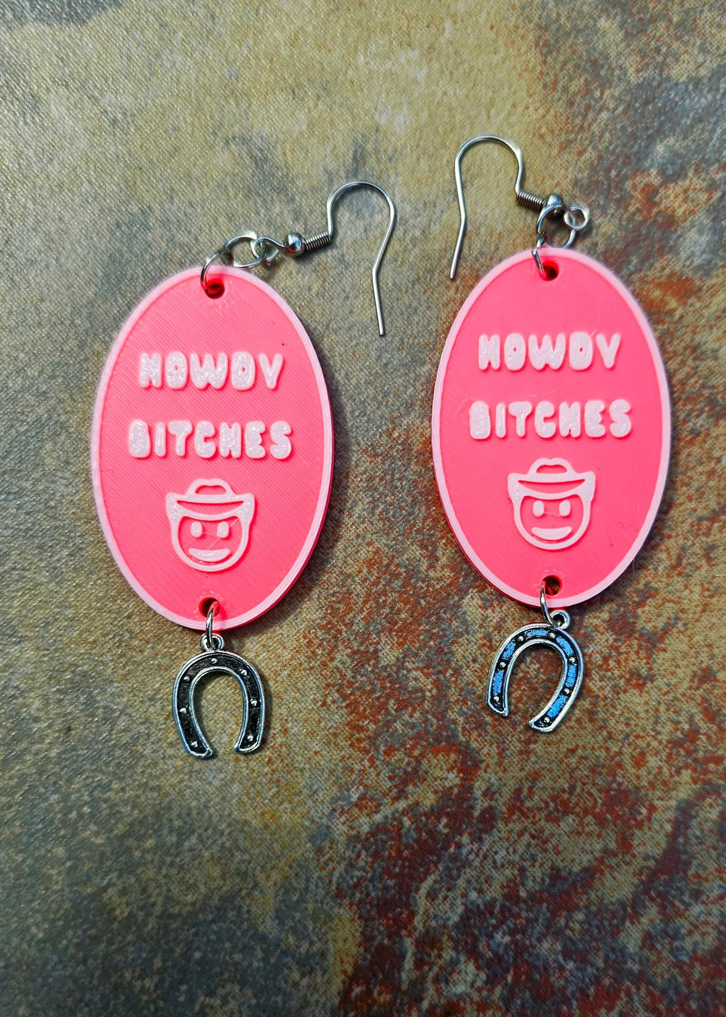 3D Printed Word Salad Earrings Baha Ranch Western Wear