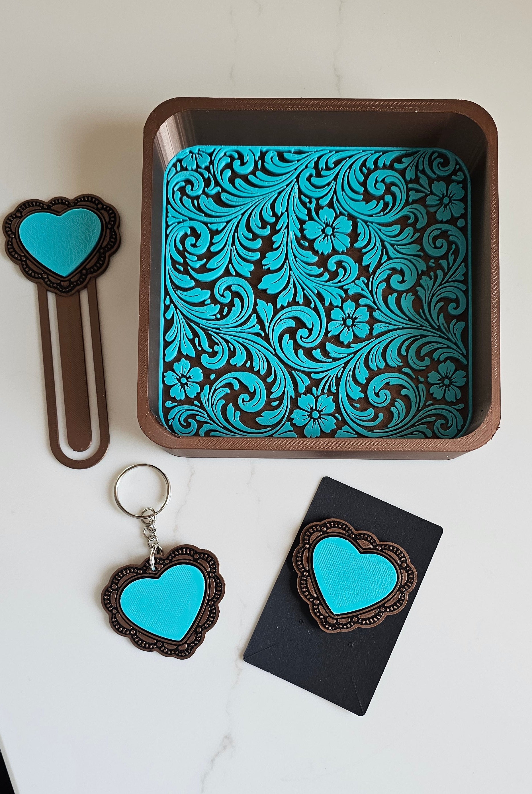 Baha Ranch 3D Deluxe Mom Daughter Bride Gift Set  Tray Keychain Pin Bookmark Baha Ranch Western Wear
