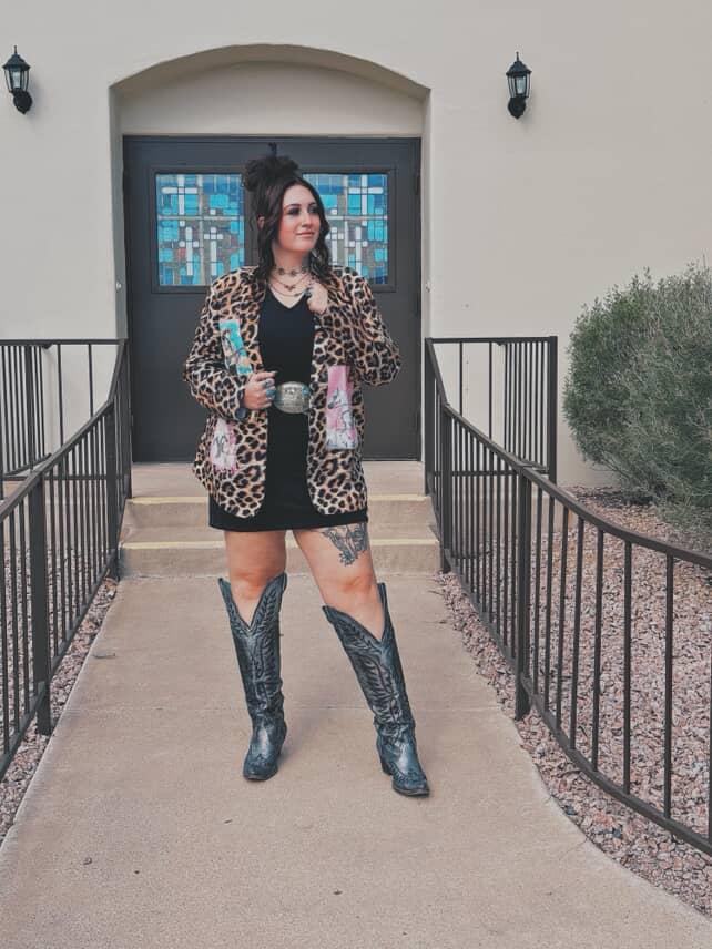 Baha Ranch Retro Pop Western Wild West Leopard Blazer Baha Ranch Western Wear