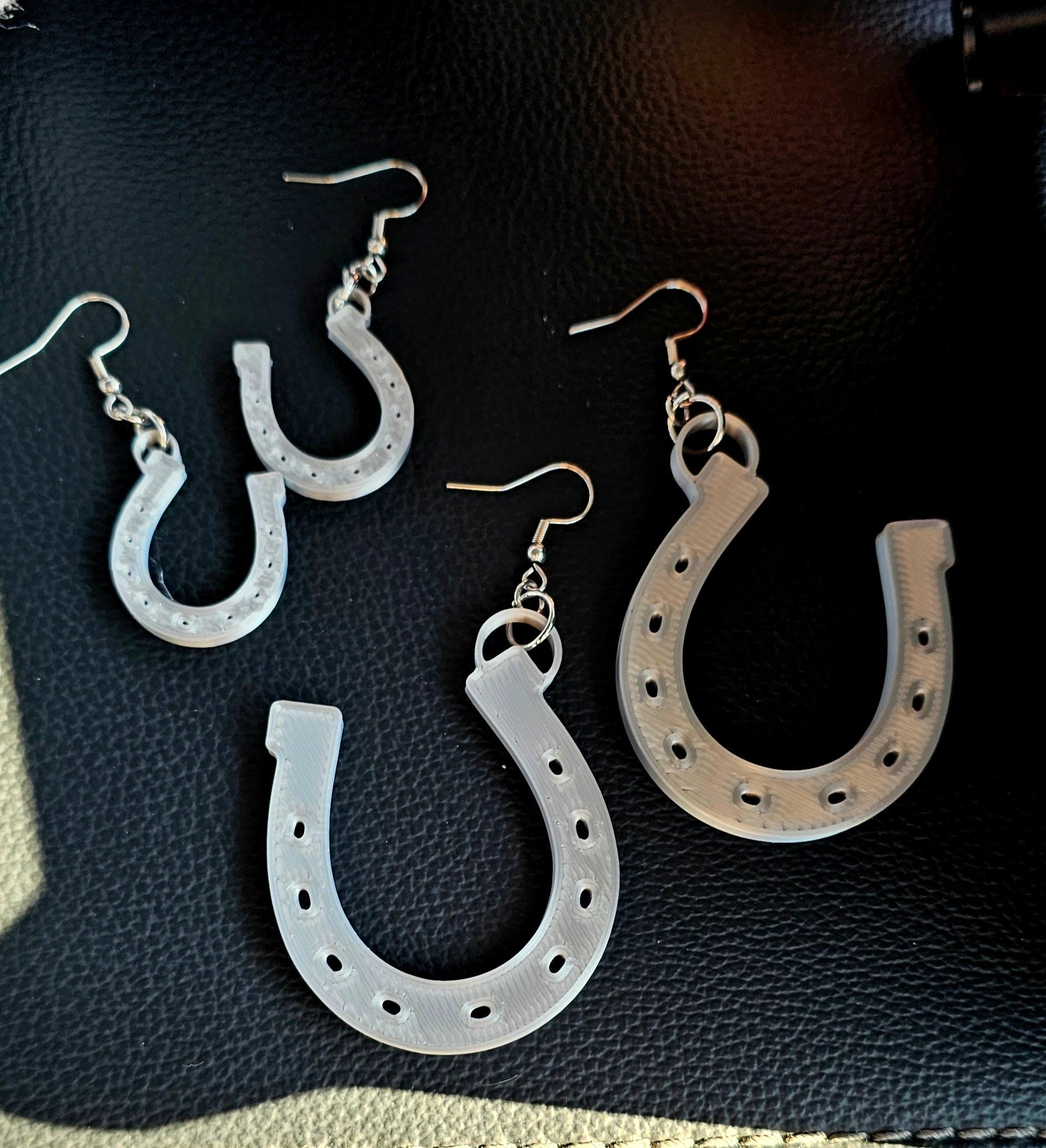 Baha Ranch 3D Print Silver Silk western Earrings Choice of styles Made in America Baha Ranch Western Wear