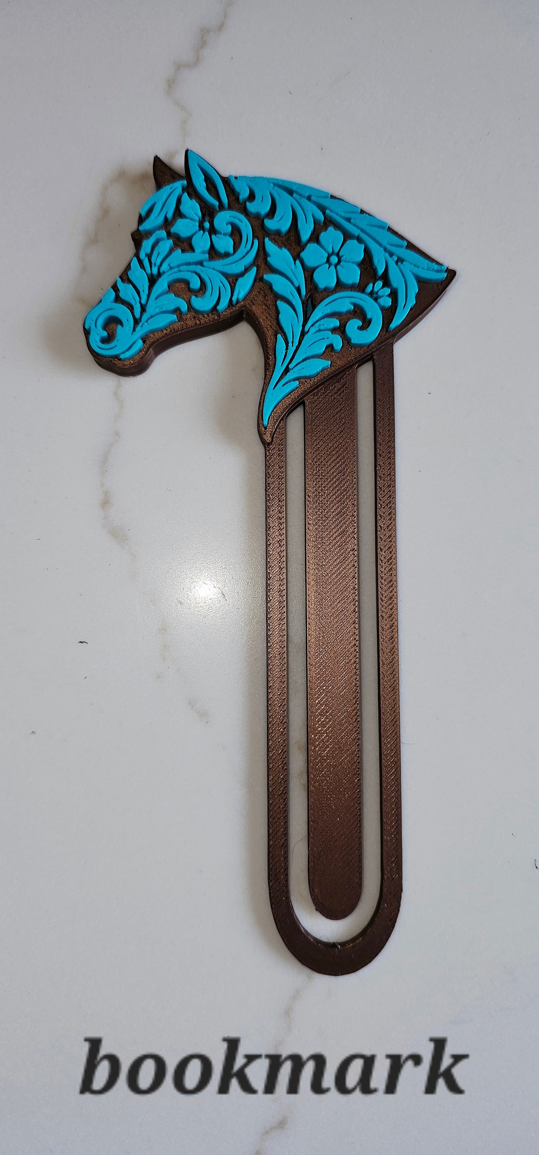 Baha Ranch Year of the Horse Tooled 3d Print Bookmark Keychain Hatpin Magnet Purse Charm Made in America Baha Ranch Western Wear