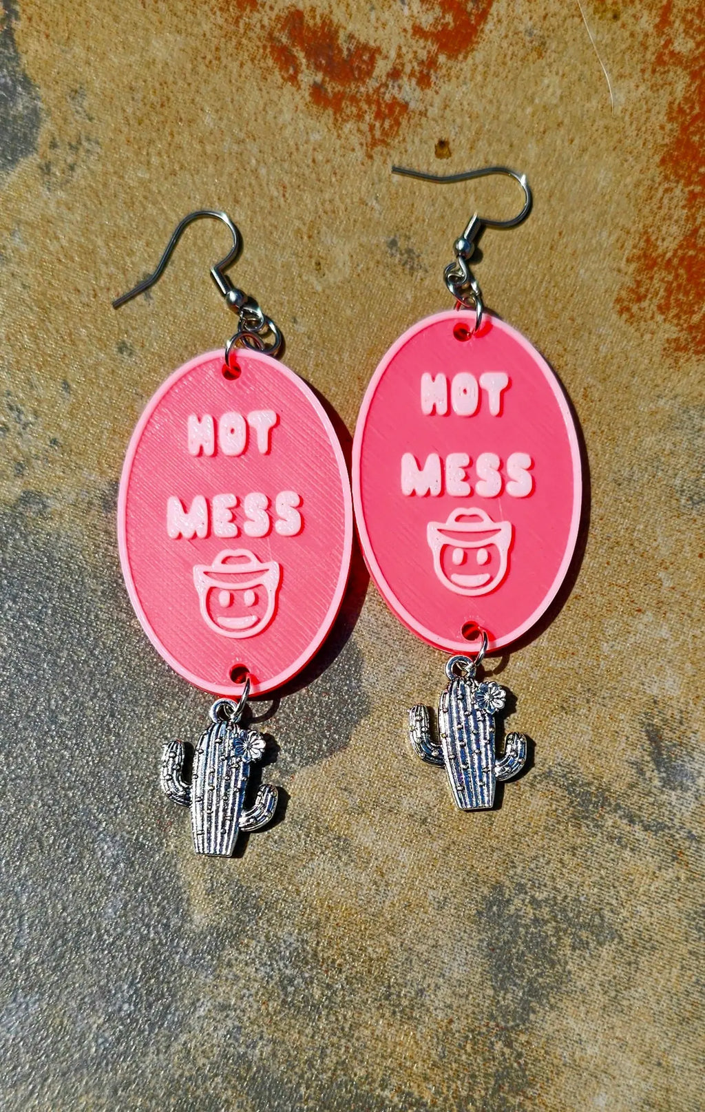 3D Printed Word Salad Earrings Baha Ranch Western Wear