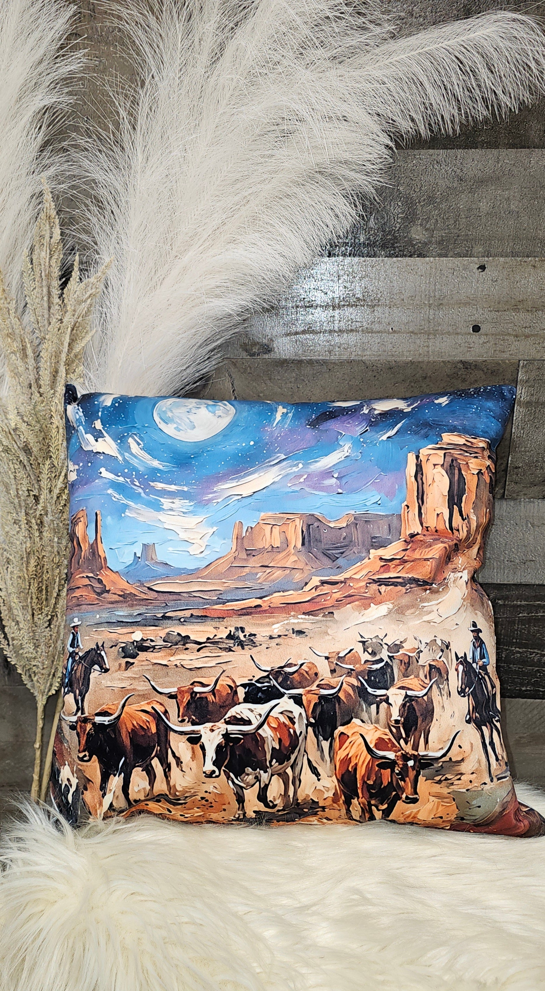 Baha Ranch Cattle Rancher Velvety Soft Pillow Case Made in America Baha Ranch Western Wear