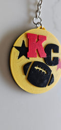 3D Print Chiefs Kc Kansas City Football Ornament or Keychain Baha Ranch Western Wear