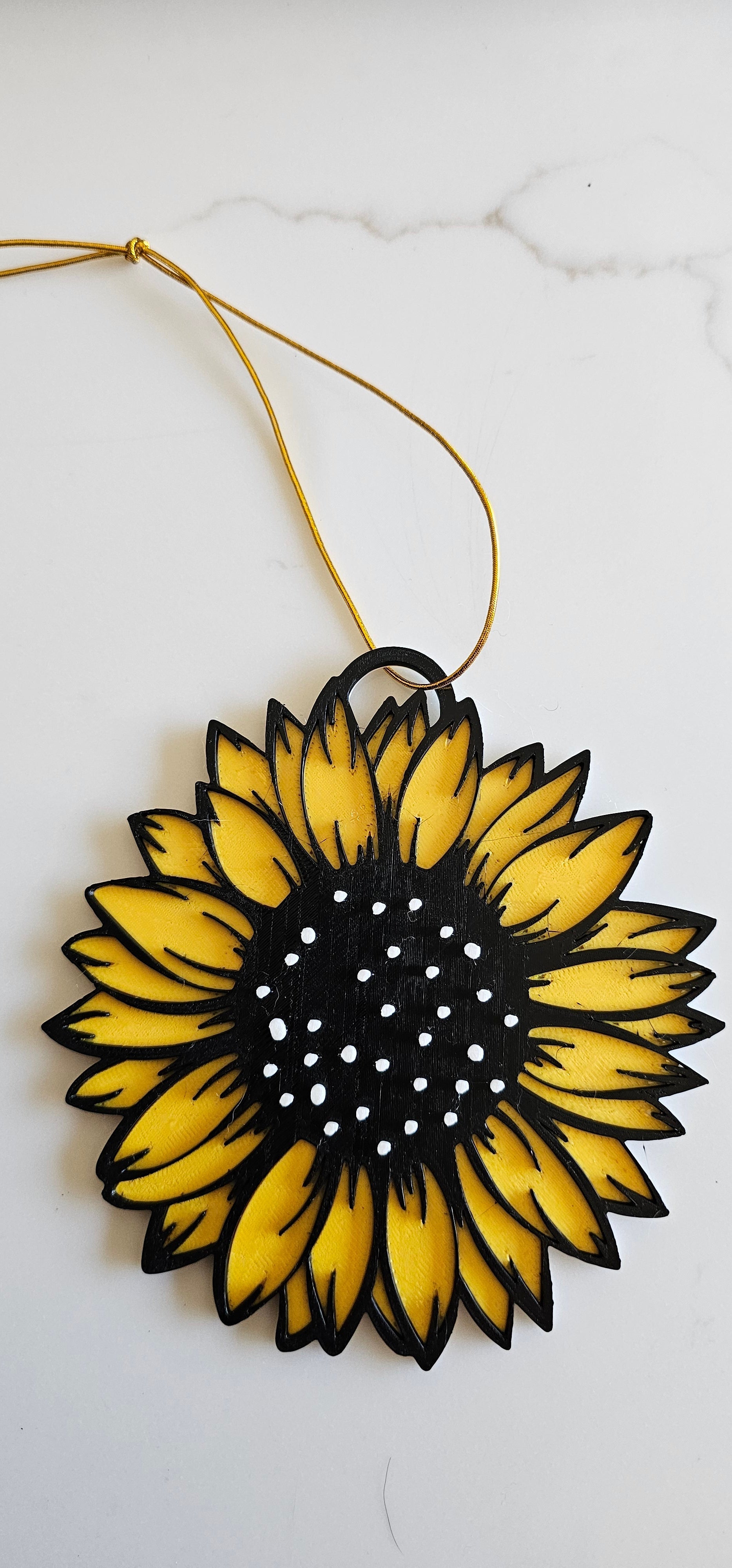 3D Print Ornament Sunflower Christmas Decoration Gift Made in America Baha Ranch Western Wear