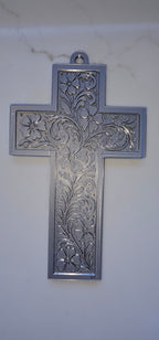 Baha Ranch 3D Faith Tooled Wall Cross or Keychain/Purse Charm Made in America Baha Ranch Western Wear