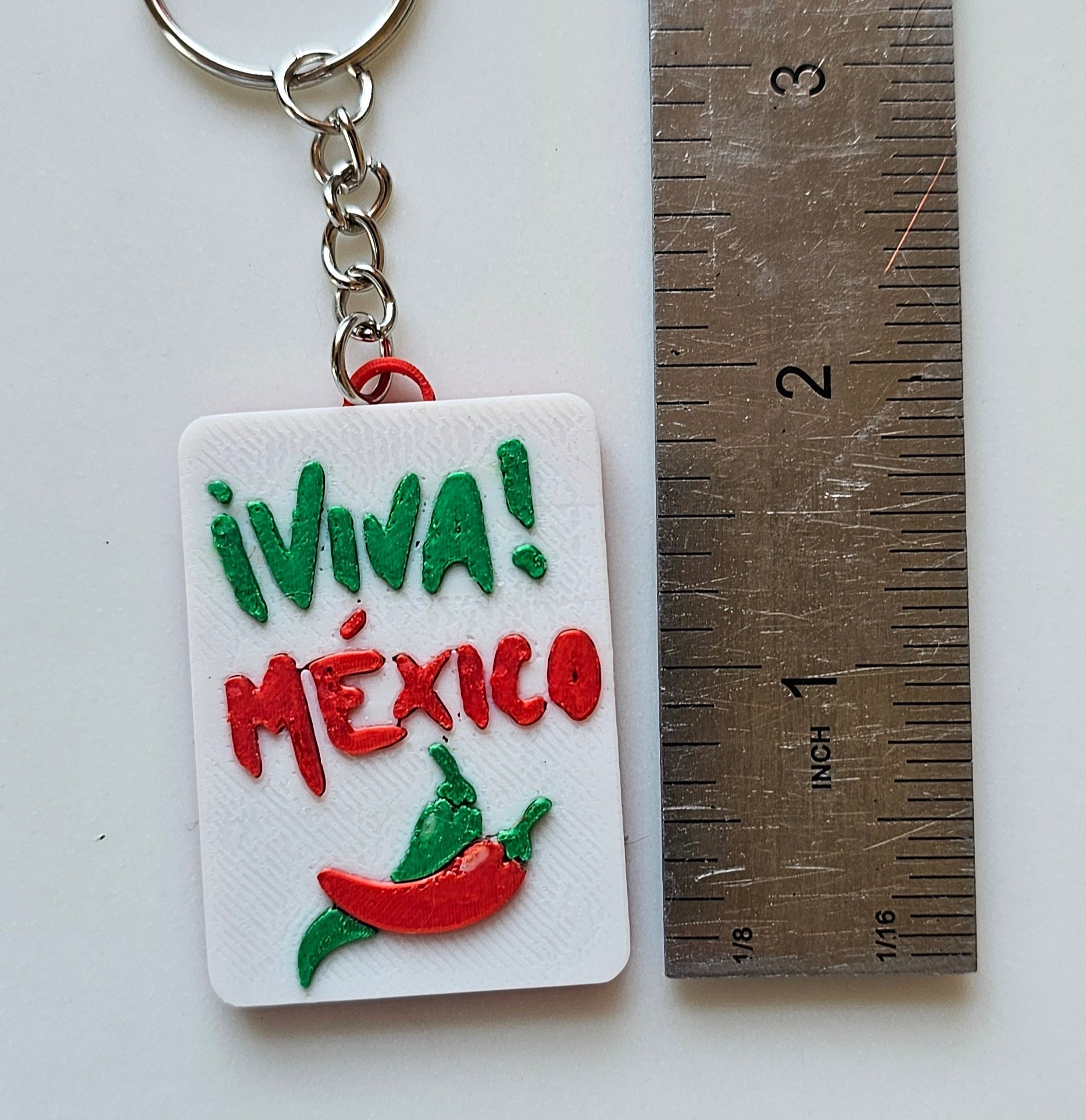 Choice of 3D print Keychains Mexico Cinco de Mayo Chili Sugar Skull Made in America Baha Ranch Western Wear