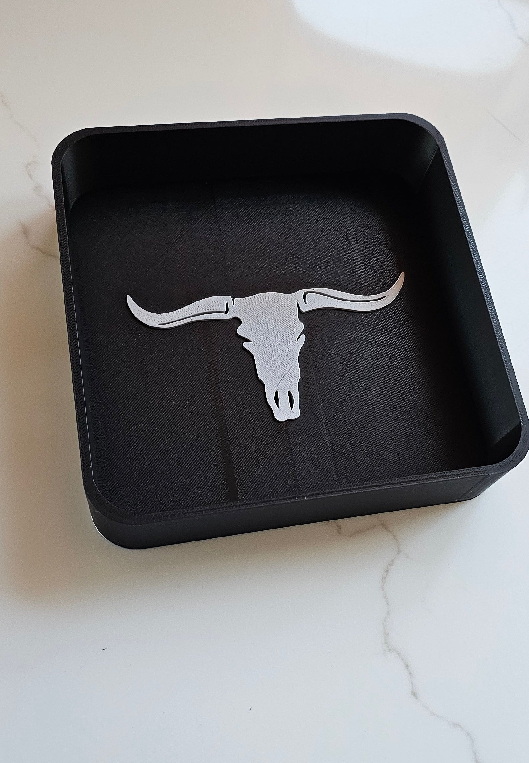 Baha Ranch 3d Print Western Longhorn Cowboy Cowgirl Accessory Tooled Tray Baha Ranch Western Wear