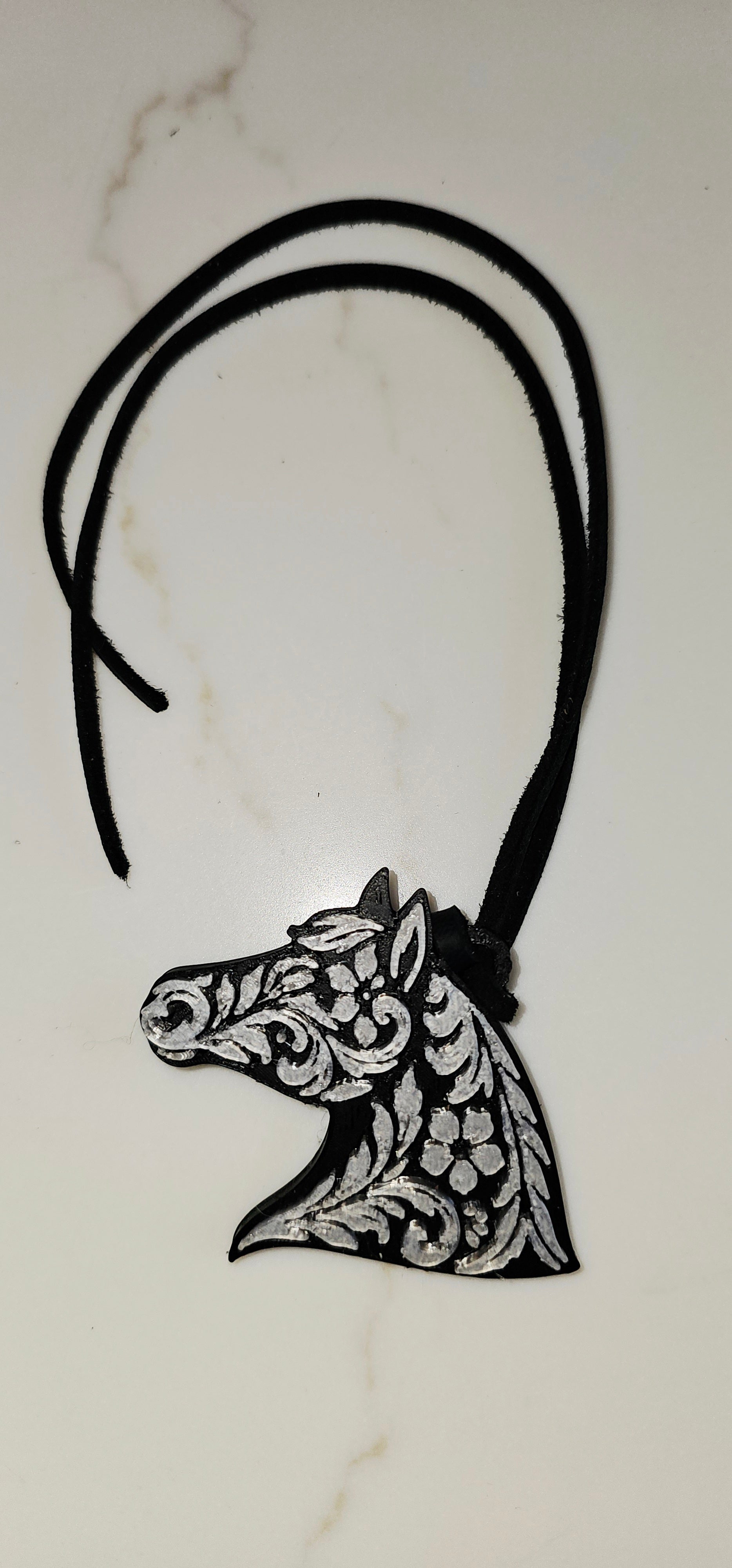 Baha Ranch Year of the Horse Tooled 3d Print Bookmark Keychain Hatpin Magnet Purse Charm Made in America Baha Ranch Western Wear