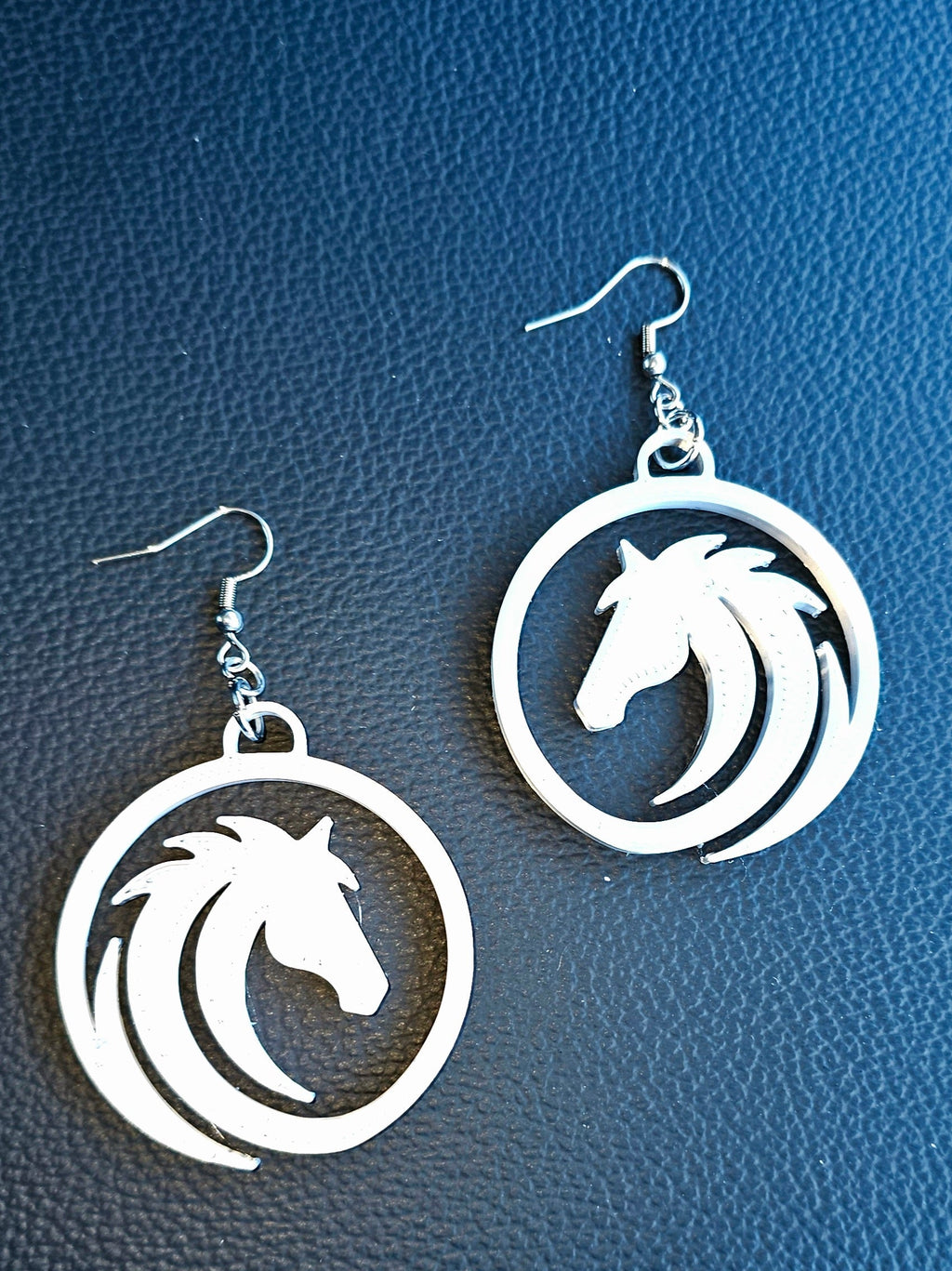 Baha Ranch 3D Print Silver Silk western Earrings Choice of styles Made in America Baha Ranch Western Wear