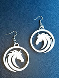 Baha Ranch 3D Print Silver Silk western Earrings Choice of styles Made in America Baha Ranch Western Wear