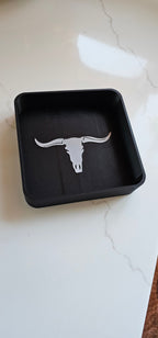 Baha Ranch 3d Print Western Longhorn Cowboy Cowgirl Accessory Tooled Tray Baha Ranch Western Wear