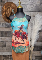 Baha Ranch Eight Second Bull Ride Rodeo Tank Top Baha Ranch Western Wear