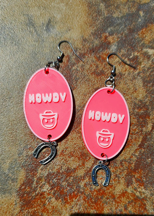 3D Printed Word Salad Earrings Baha Ranch Western Wear