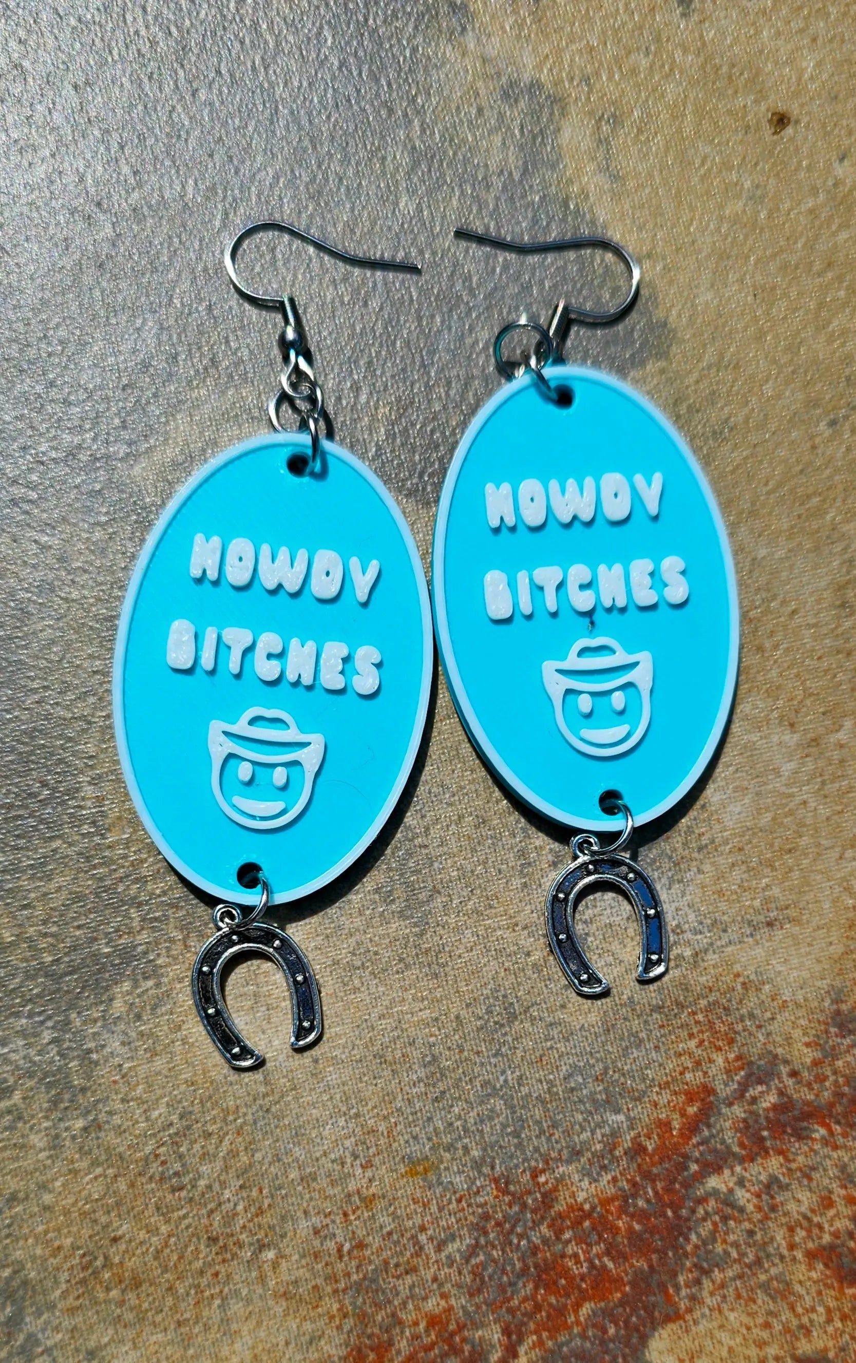 3D Printed Word Salad Earrings Baha Ranch Western Wear