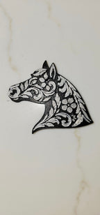 Baha Ranch Year of the Horse Tooled 3d Print Bookmark Keychain Hatpin Magnet Purse Charm Made in America Baha Ranch Western Wear