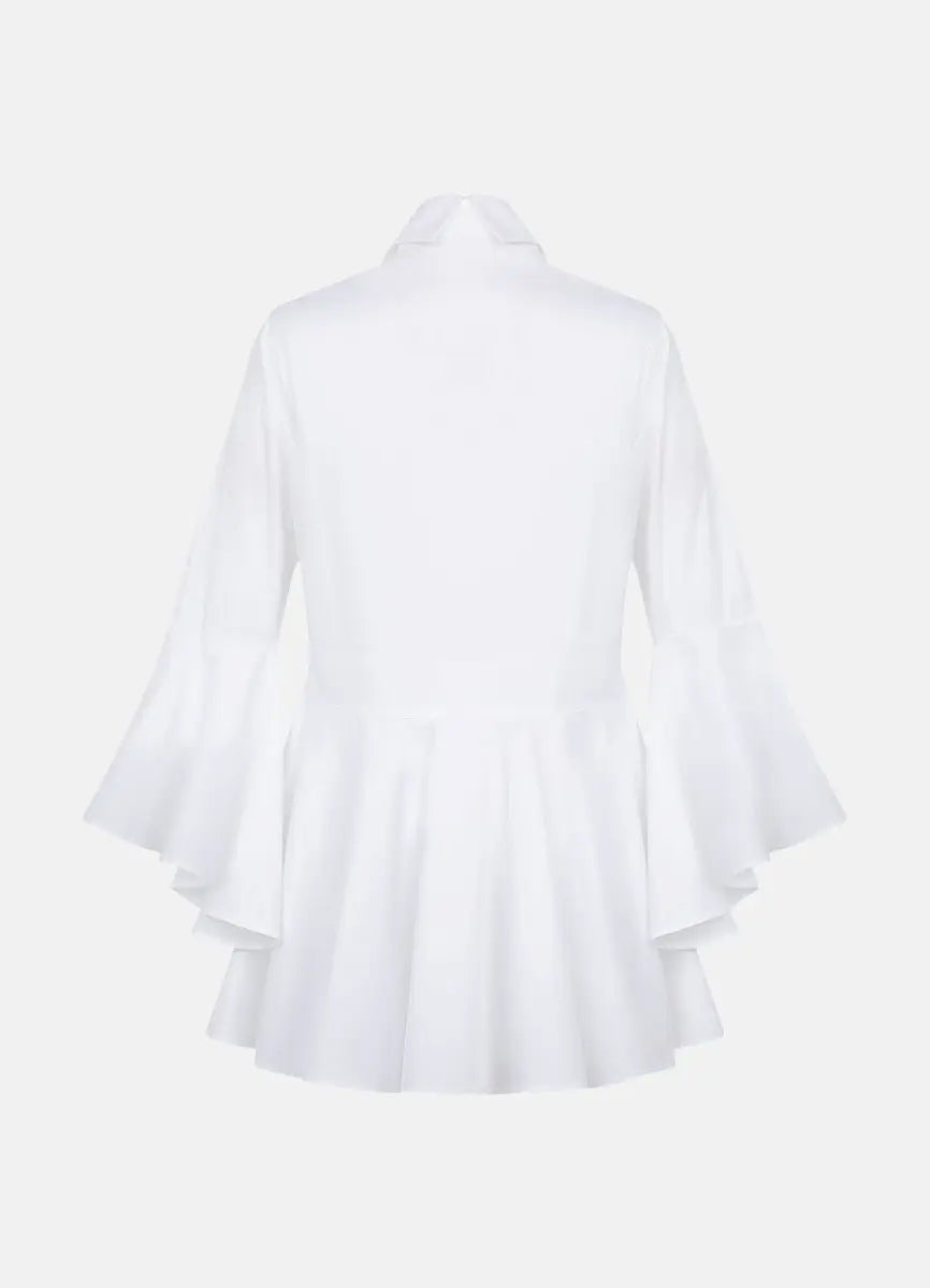 Sesta Italian Design White Gabardine Shirt ETNA