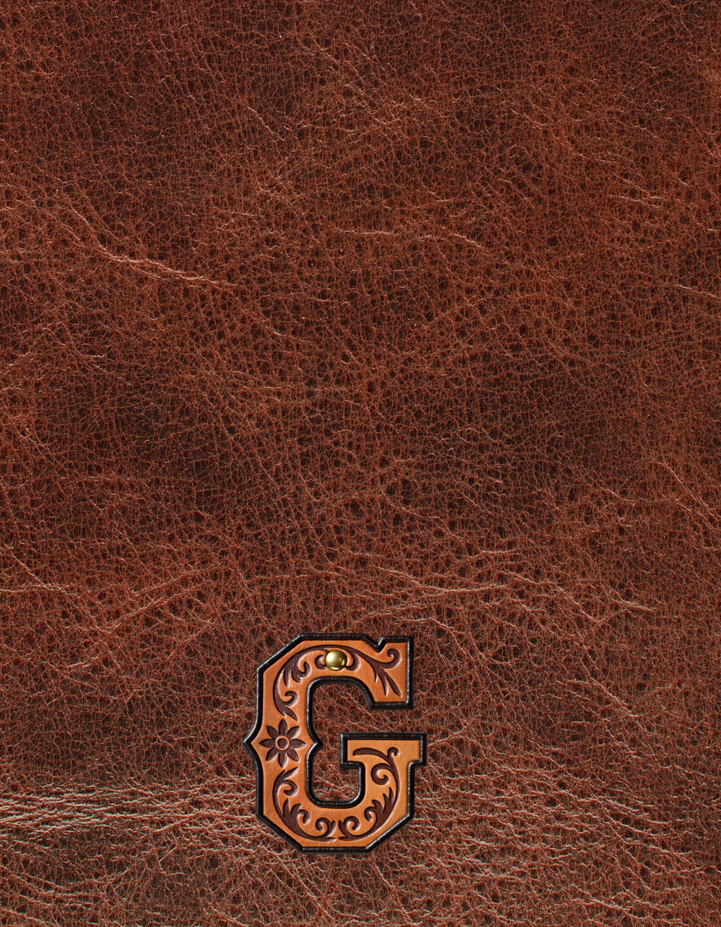 Monogrammed Initial Western Leather Look Saddle Longhorn Cowboy Cowgirl Kitchen Dish Towels Made in America Baha Ranch Western Wear