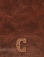Monogrammed Initial Western Leather Look Saddle Longhorn Cowboy Cowgirl Kitchen Dish Towels Made in America Baha Ranch Western Wear