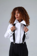 Liza Black Ultra-Fine Virgin Wool Suspenders ETNA