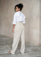 Terza Oversized Rolling-up White Cotton Shirt ETNA