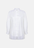 Terza Oversized Rolling-up White Cotton Shirt ETNA